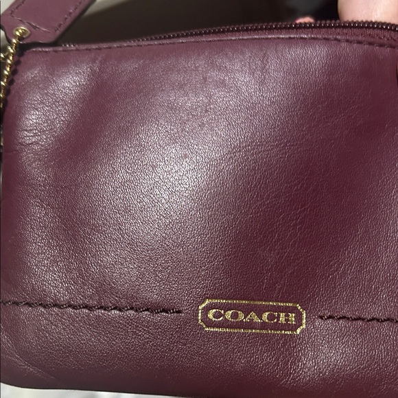 Coach Maroon Leather Wristlet - Picture 4 of 4